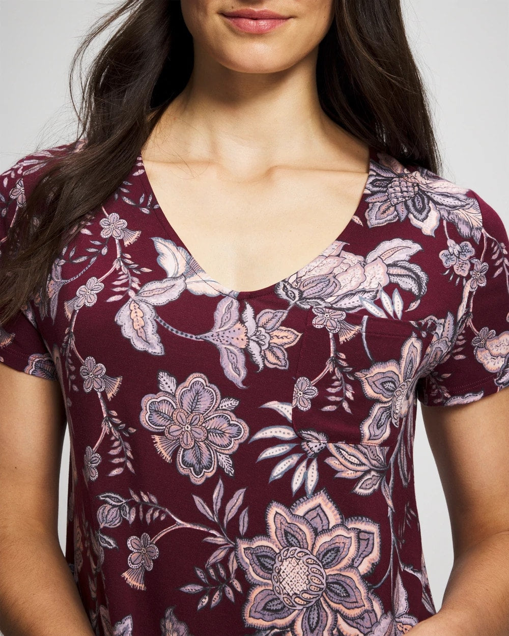 Short Sleeve Sleepshirt - PAISLEY SPLENDOR PLUM | Soma outlet