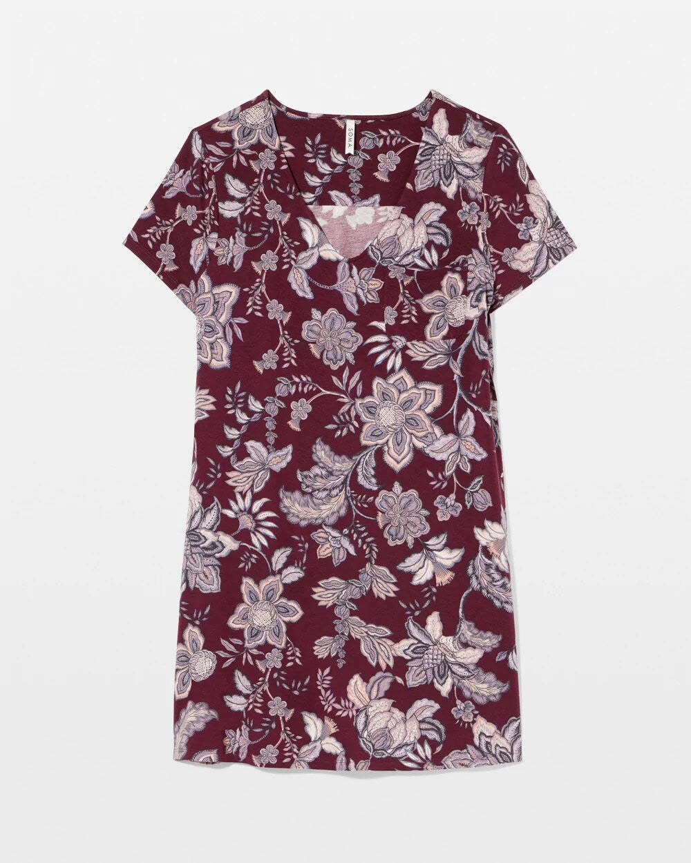 Short Sleeve Sleepshirt - PAISLEY SPLENDOR PLUM | Soma outlet