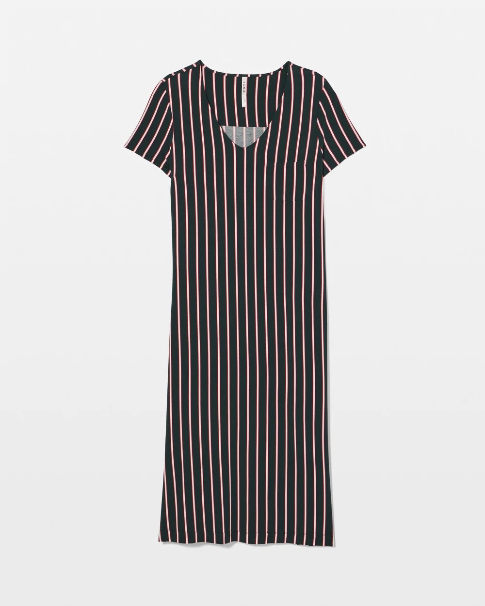 Short Sleeve Long Sleepshirt - MIDNIGHT STRIPE GREEN JOL | Soma for sale