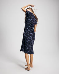 Short Sleeve Long Sleepshirt - MOVEMENT DOT NAVY | Soma on sale