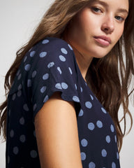 Short Sleeve Long Sleepshirt - MOVEMENT DOT NAVY | Soma on sale