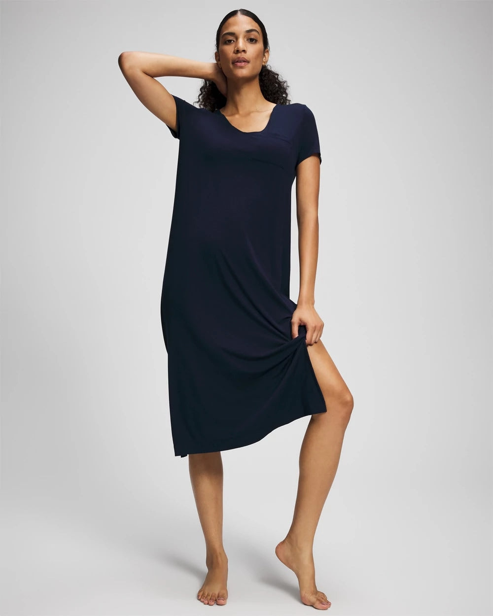 Short Sleeve Long Sleepshirt - NIGHTFALL NAVY | Soma discount