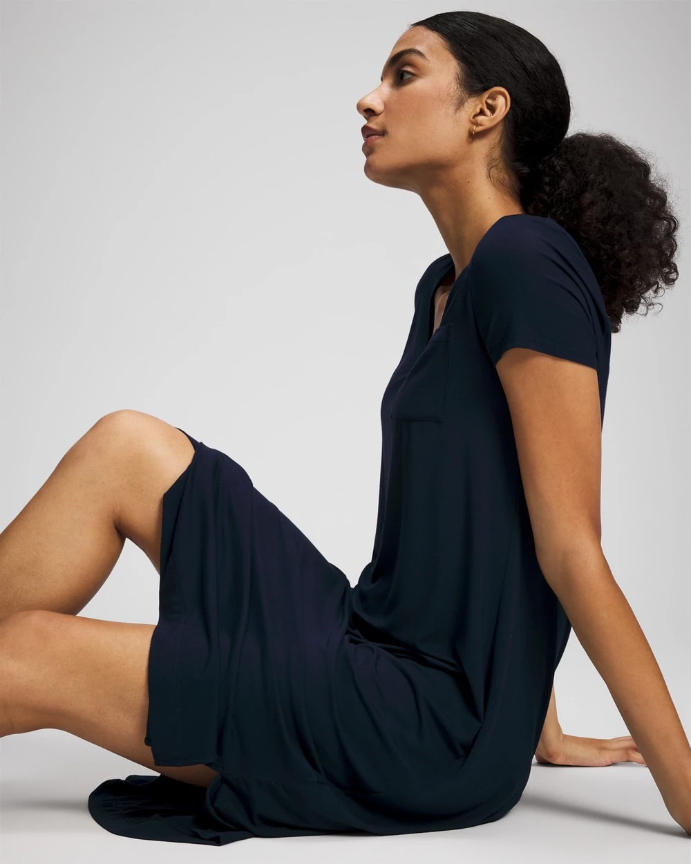 Short Sleeve Long Sleepshirt - NIGHTFALL NAVY | Soma discount