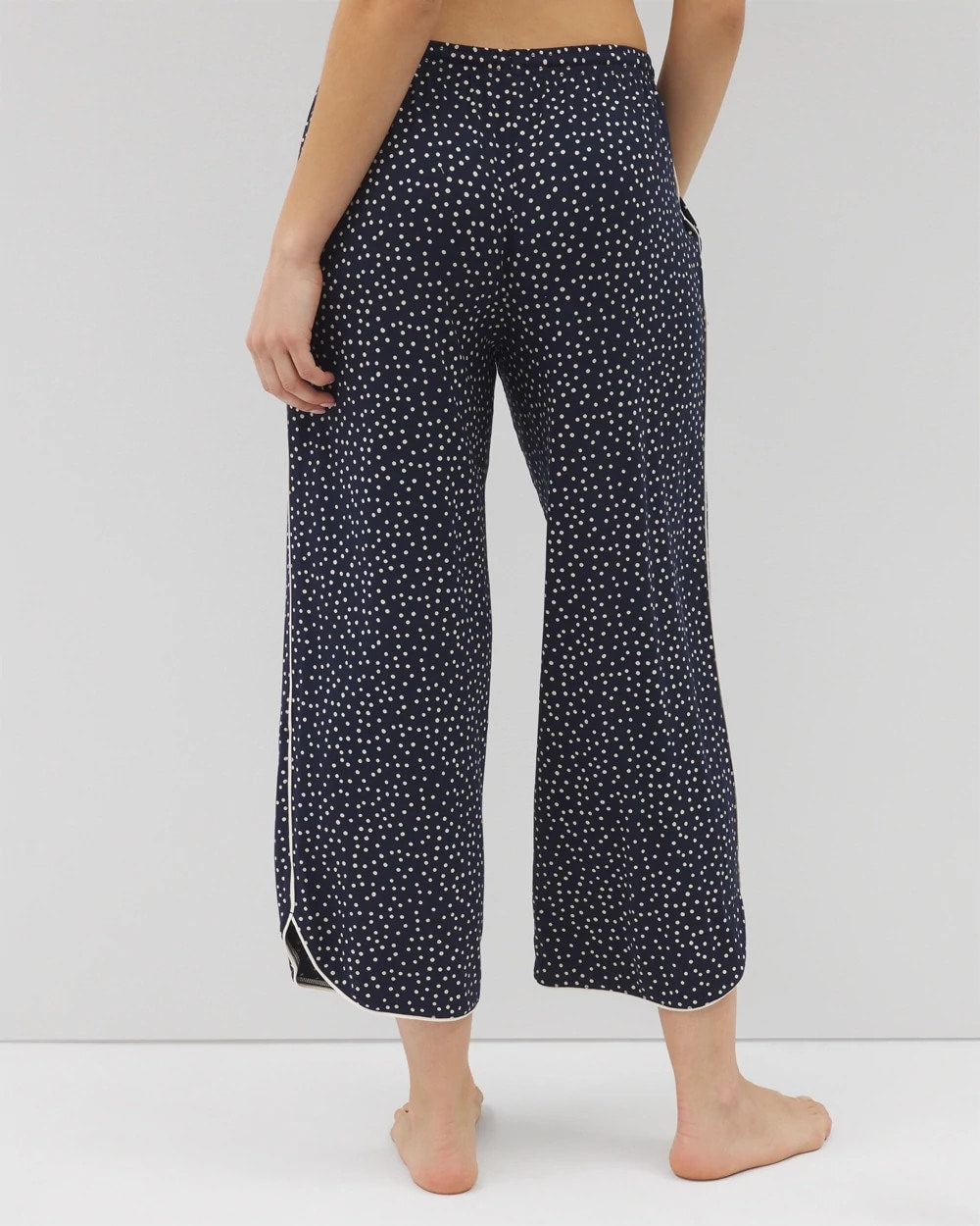 Piped Crop Pajama Pants - DOT OBSESSED NAVY | Soma discount