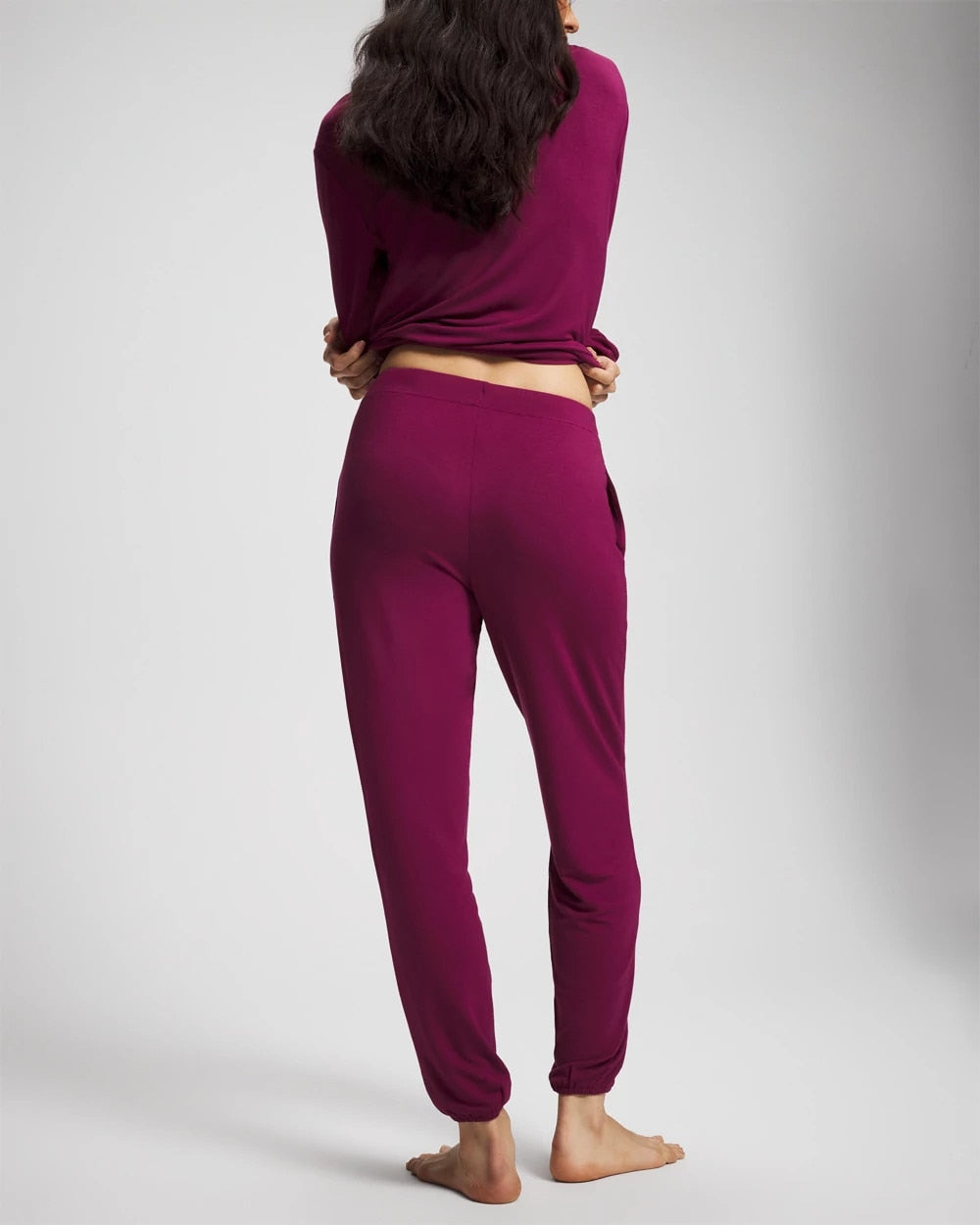 Banded Ankle Pajama Pant - POMEGRANATE WINE | Soma near me