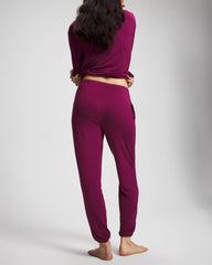 Banded Ankle Pajama Pant - POMEGRANATE WINE | Soma near me