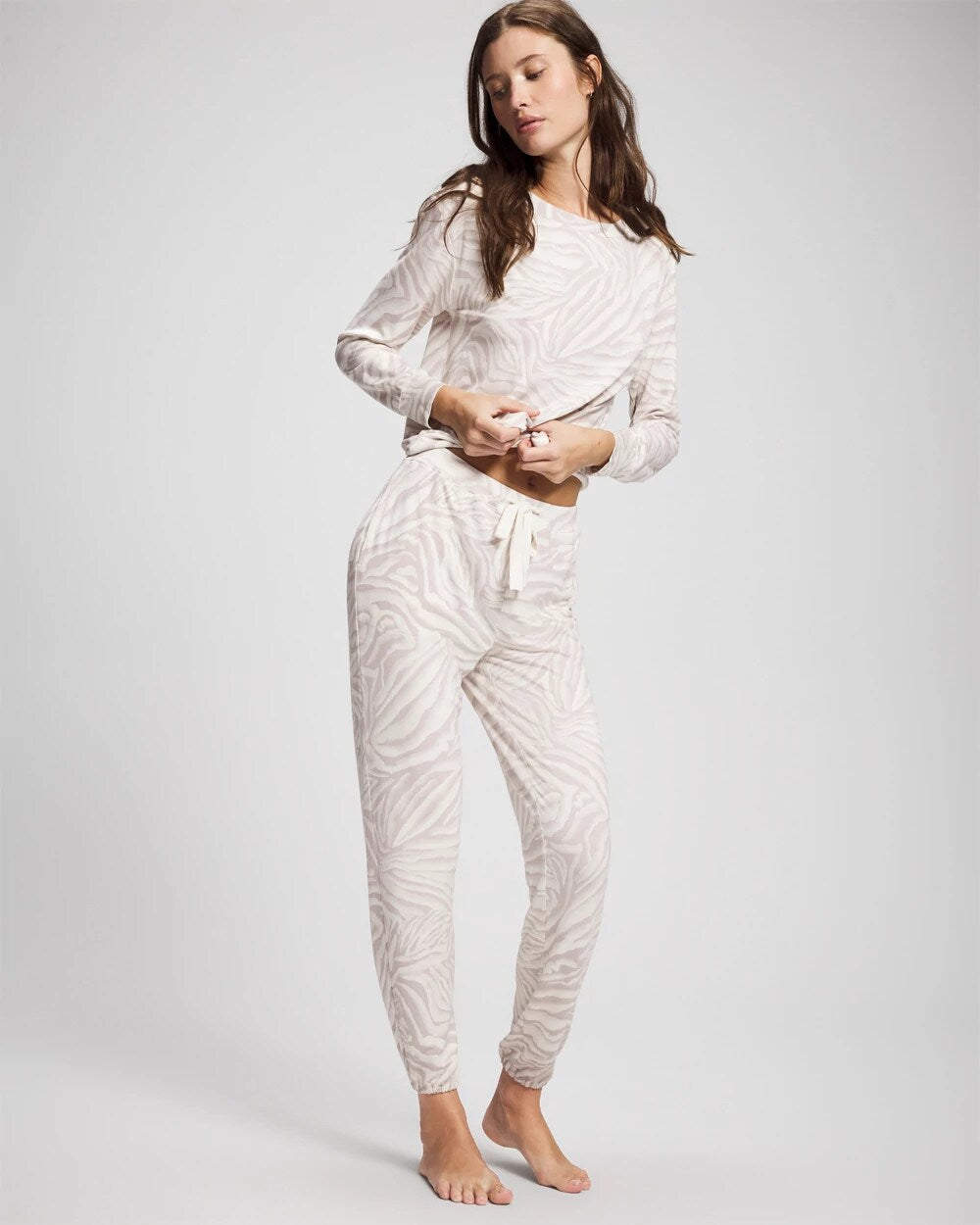 Banded Ankle Pajama Pant - ZEBRA ZEN GRAY GLASS | Soma discount