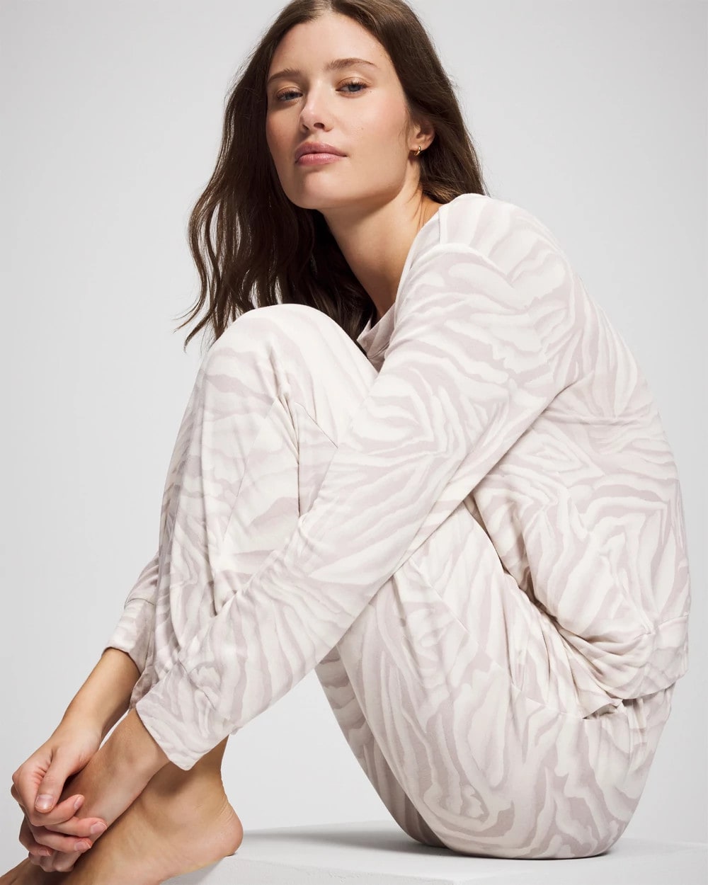 Banded Ankle Pajama Pant - ZEBRA ZEN GRAY GLASS | Soma discount
