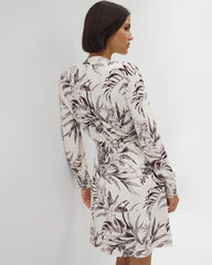 Long-Sleeve Short Robe - PALM PERFECT CHAMPAGNE | Soma outlet