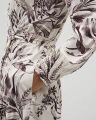 Long-Sleeve Short Robe - PALM PERFECT CHAMPAGNE | Soma outlet