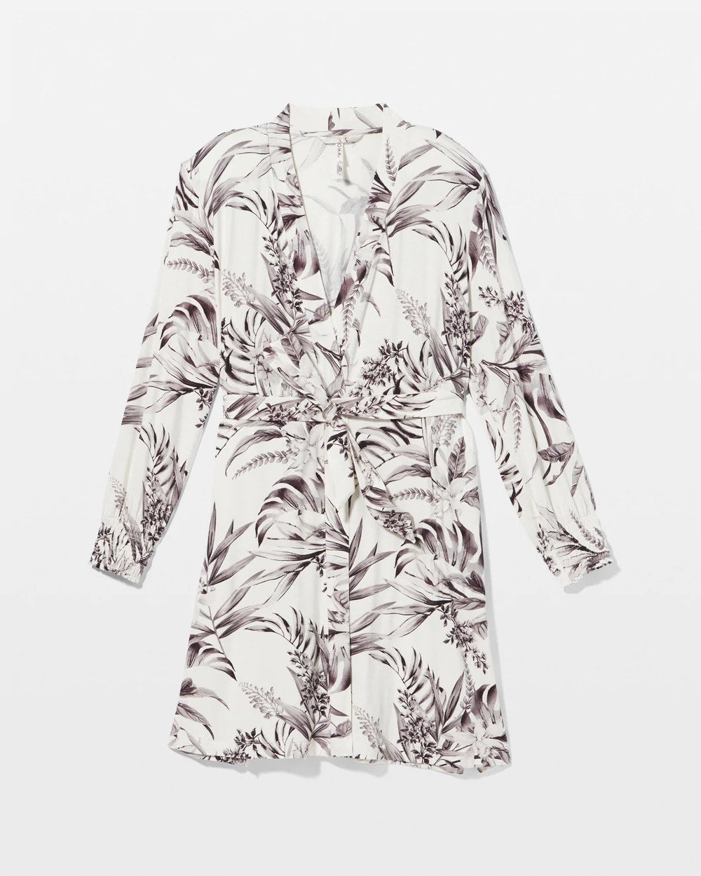 Long-Sleeve Short Robe - PALM PERFECT CHAMPAGNE | Soma outlet