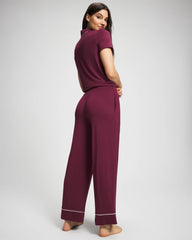 Solid Piped Pajama Pant - VELVET PLUM | Soma sale