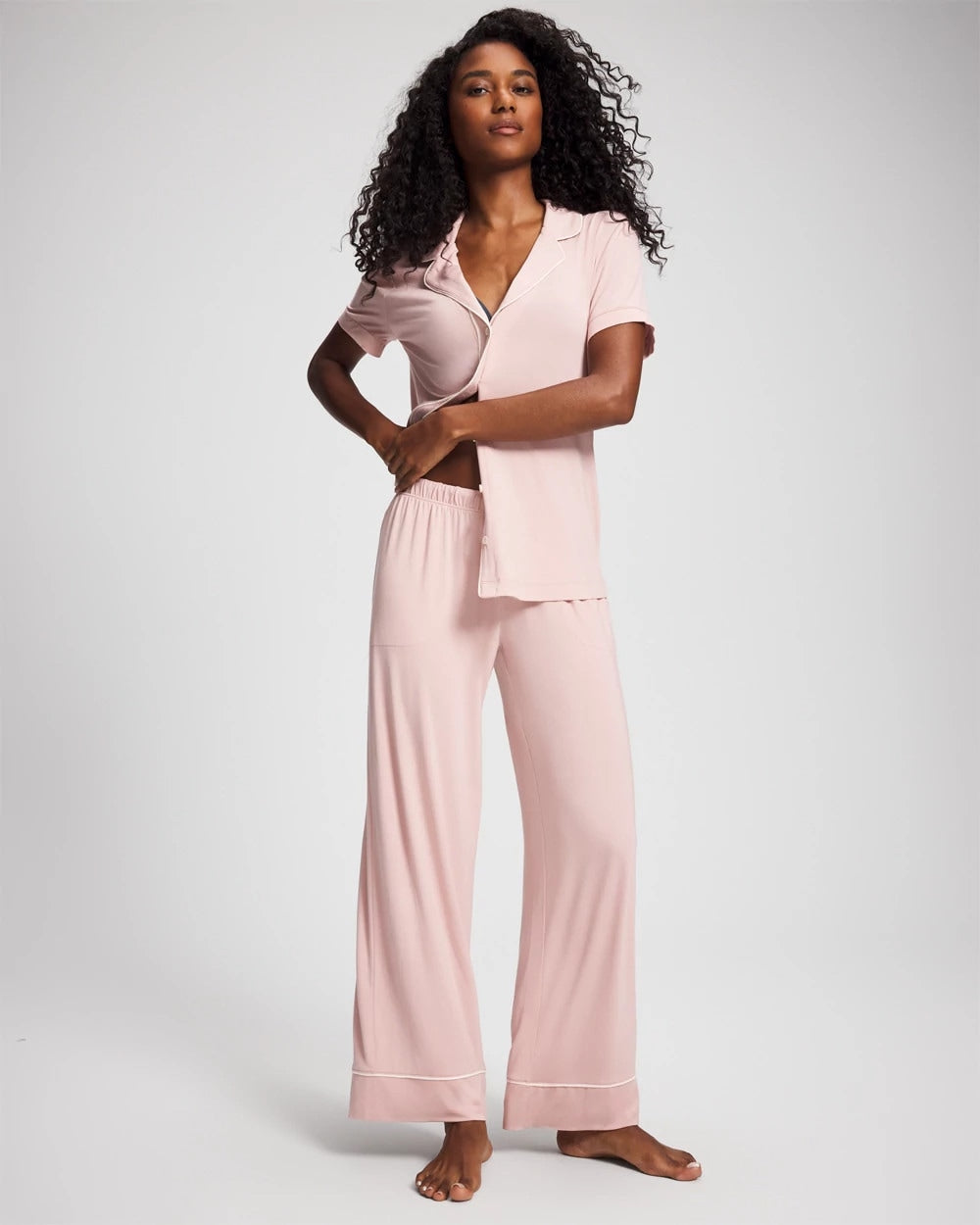 Solid Piped Pajama Pant - VINTAGE PINK | Soma Online