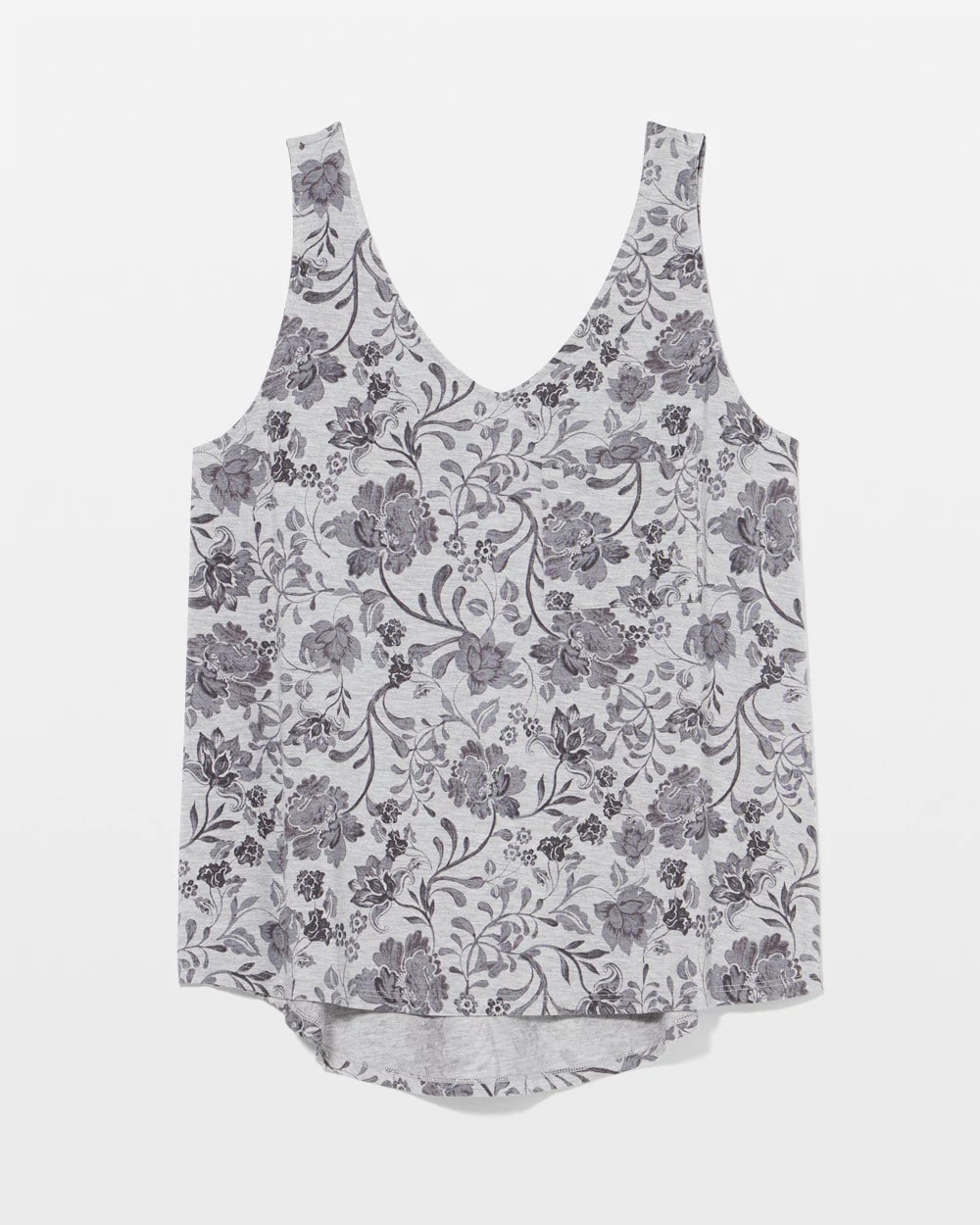 V-Neck Pajama Tank - FLORAL EMBRACE GRAY | Soma for sale