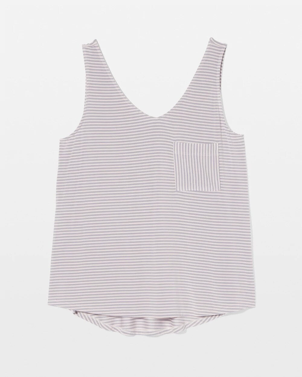 V-Neck Pajama Tank - NIGHTCAP STRIPE LILAC ASH | Soma on sale