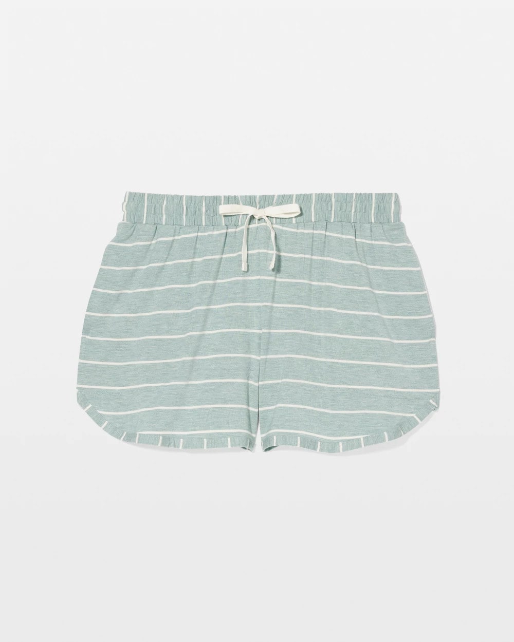 Curved Hem Pajama Shorts - MINDFUL STRIPE HTHR JADE | Soma discount