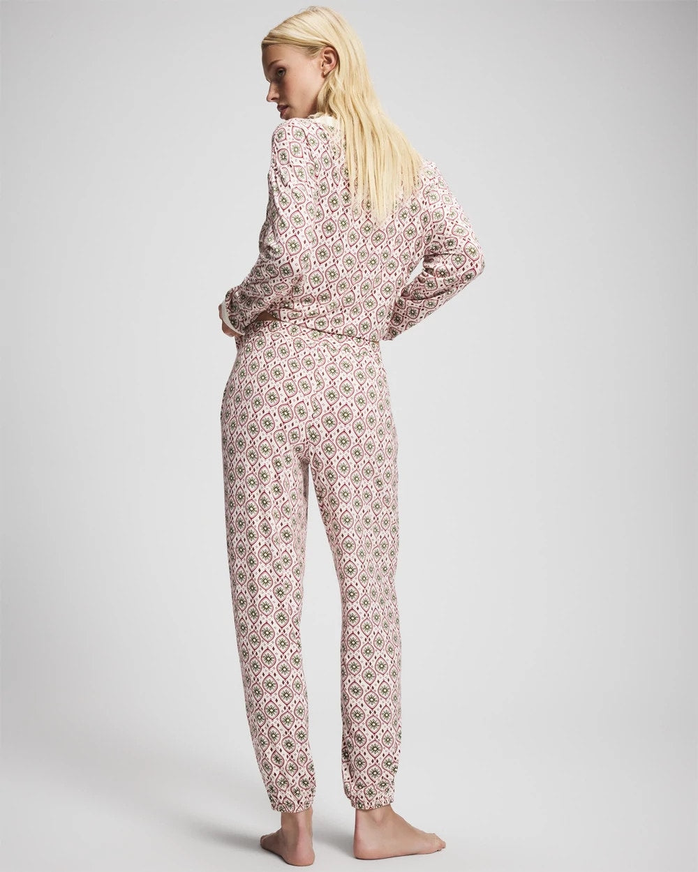 Banded Ankle Pajama Pant - PATTERNED PIECES CHAMP | Soma for sale