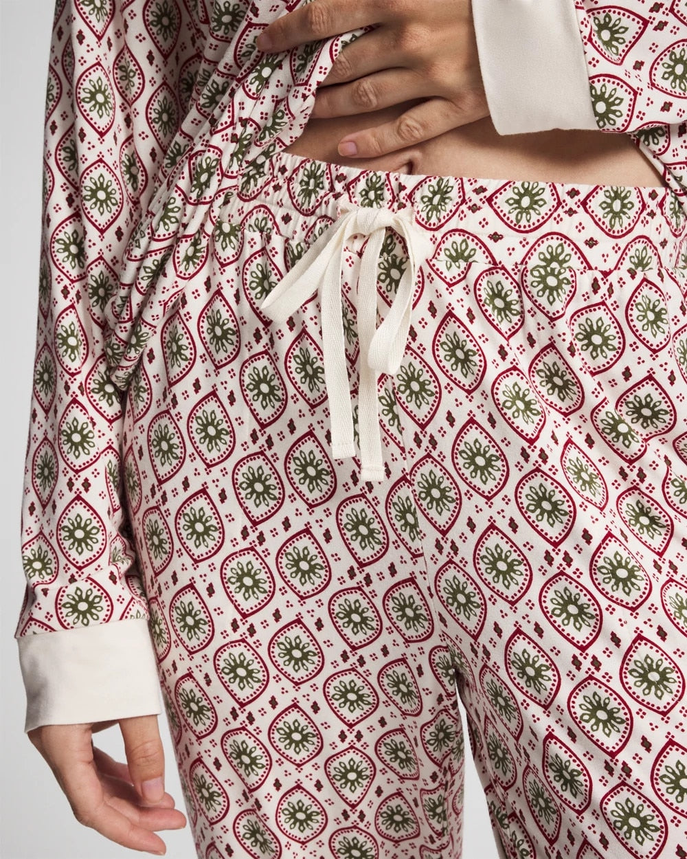 Banded Ankle Pajama Pant - PATTERNED PIECES CHAMP | Soma for sale