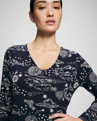 Long-Sleeve Sleepshirt - COSMIC BALLET NAVY | Soma Online