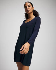 Long-Sleeve Sleepshirt - NIGHTFALL NAVY | Soma near me