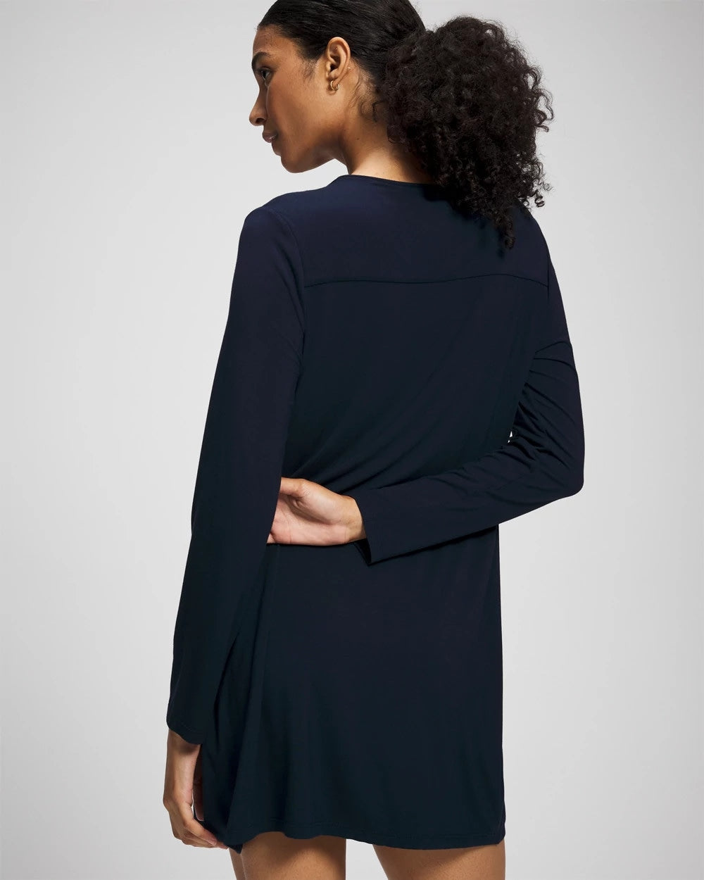 Long-Sleeve Sleepshirt - NIGHTFALL NAVY | Soma near me