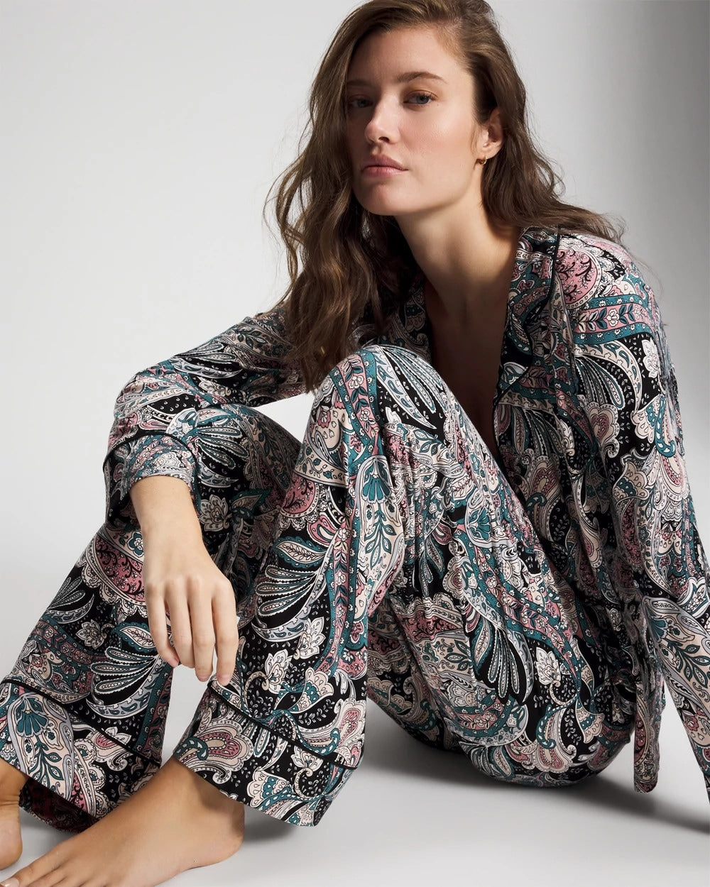 Printed Pajama Pant - REGAL PAISLEY BLACK | Soma Online
