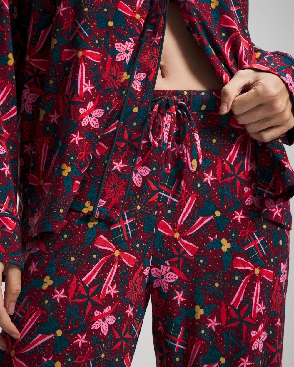 Printed Pajama Pant - HOLLY JOLLY RED VELVET | Soma near me