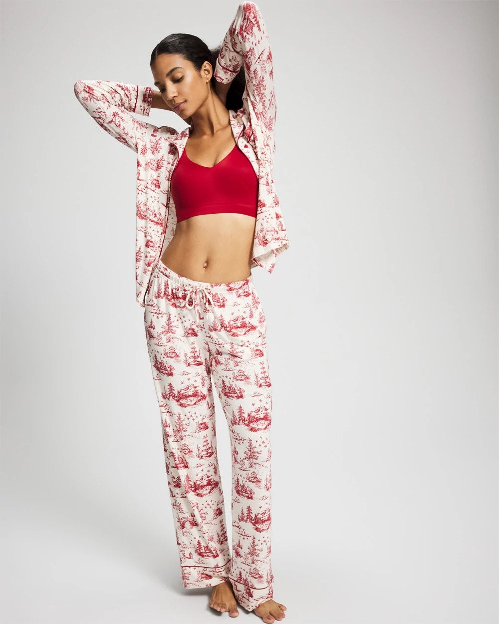 Printed Pajama Pant - ENCHANTED TOILE CHAMPAGNE | Soma sale