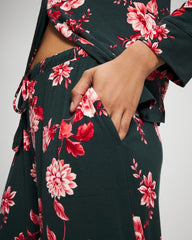 Printed Pajama Pant - COTTAGE FLORAL GREEN | Soma discount