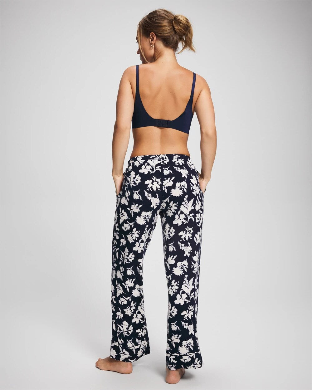 Printed Pajama Pant - SERENITY PETALS NAVY | Soma for sale