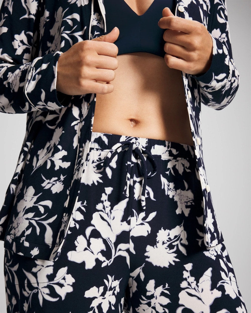 Printed Pajama Pant - SERENITY PETALS NAVY | Soma for sale