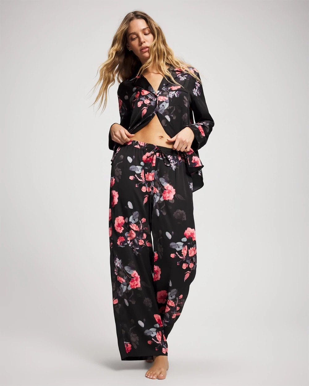 Pajama Pants - FLORAL DREAMS GRAND BLACK | Soma for sale