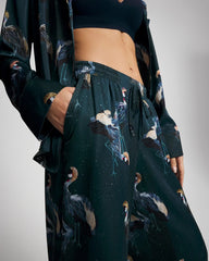 Pajama Pants - MIDNIGHT CRANES BLUE | Soma on sale