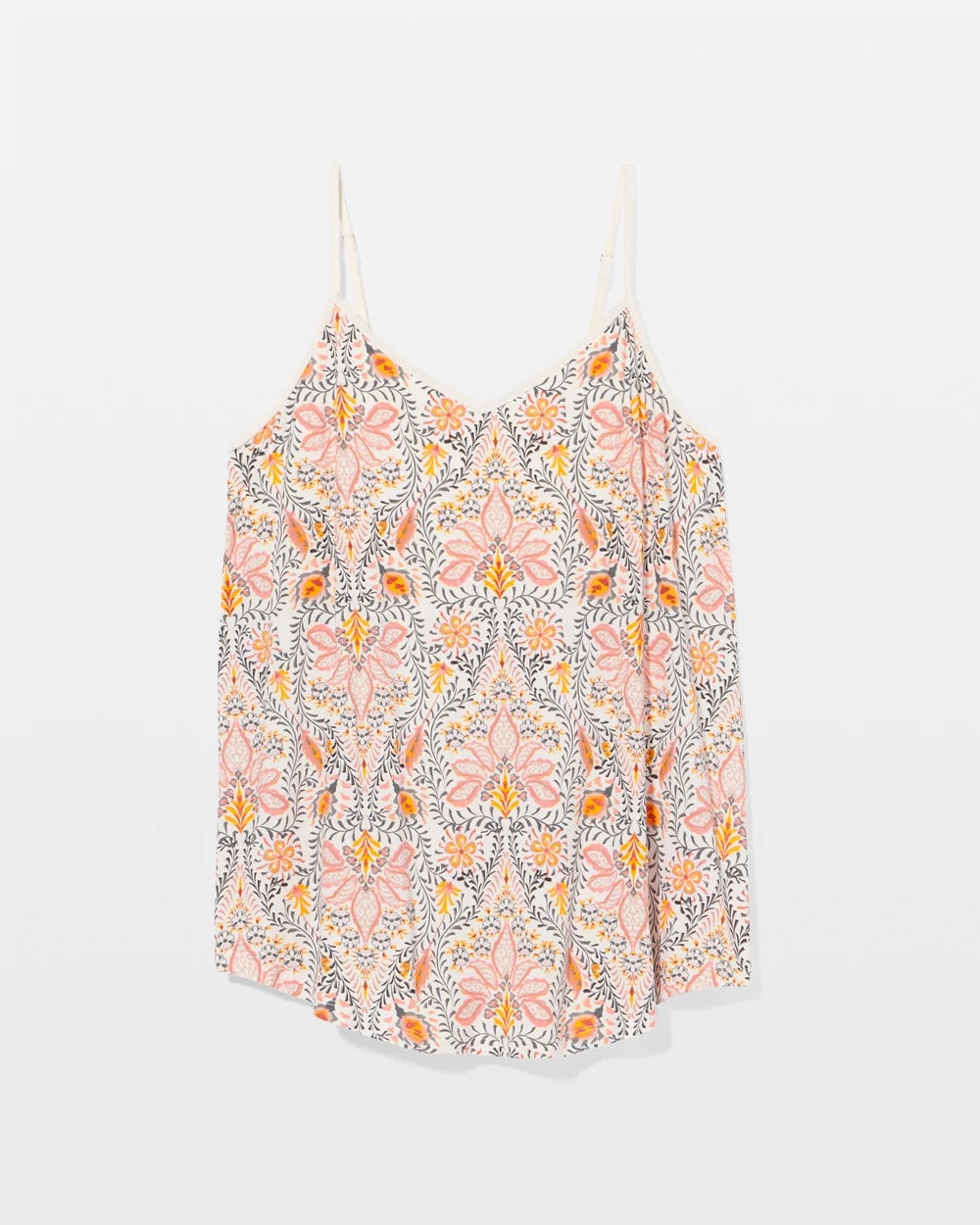 V-Neck Pajama Cami - VINE PAISLEY CHAMPAGNE M | Soma outlet