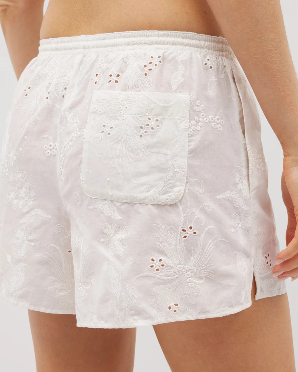 Cotton Eyelet Pajama Short - COCONUT | Soma near me