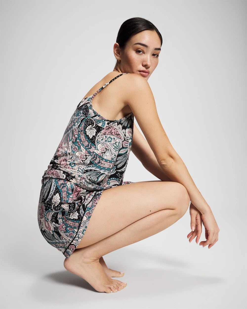 Relaxed Piped Pajama Short - REGAL PAISLEY BLACK | Soma outlet