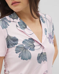 Short Sleeve Notch Collar Pajama Top - FLORAL HAVEN SUGAR COATED | Soma for sale
