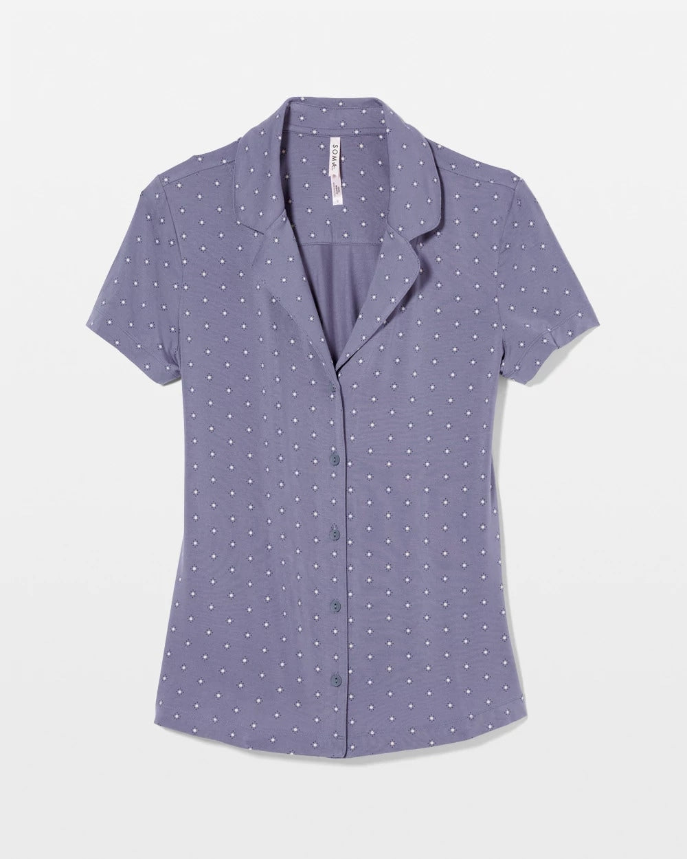 Short Sleeve Notch Collar Pajama Top - ON THE DOT EARL GRAY | Soma near me