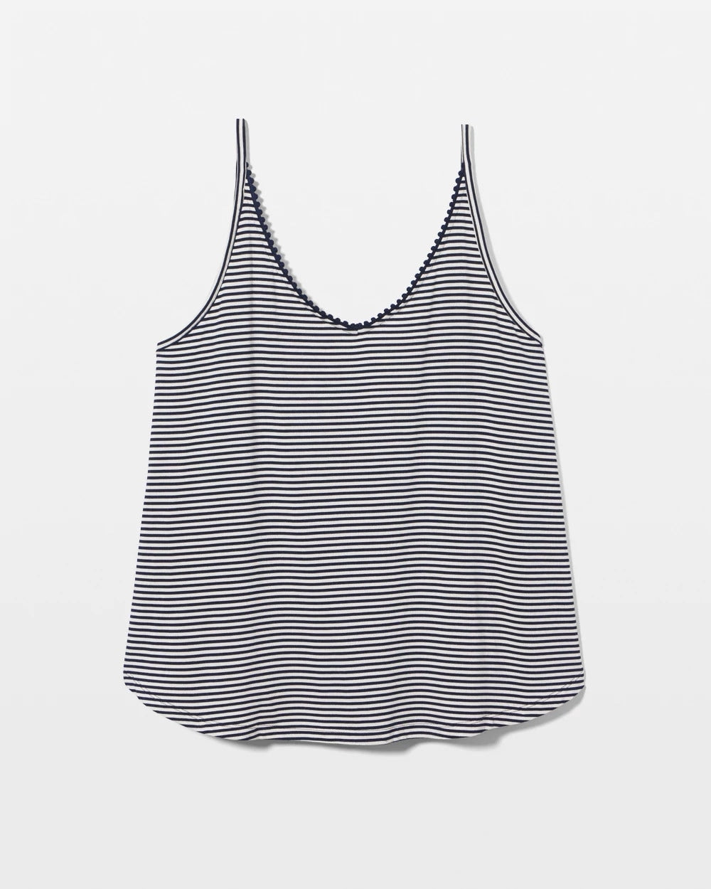 Pom Trim Pajama Cami - NIGHTCAP STRIPE NAVY | Soma discount