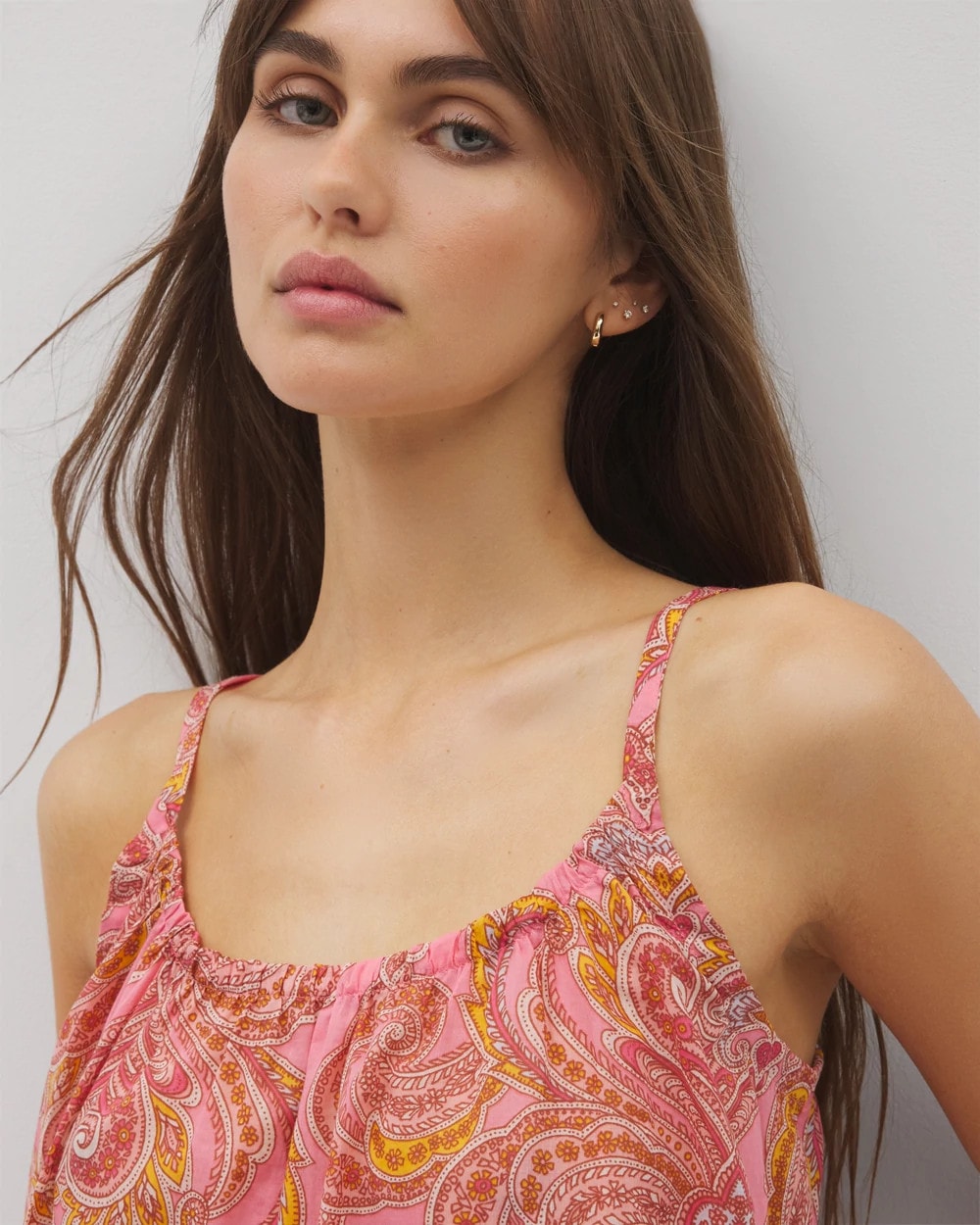 Cotton Voile Pajama Cami - SHOW OFF PAISLEY P GUAVA | Soma Online