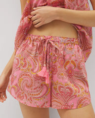 Cotton Voile Pajama Short - SHOW OFF PAISLEY P GUAVA | Soma for sale