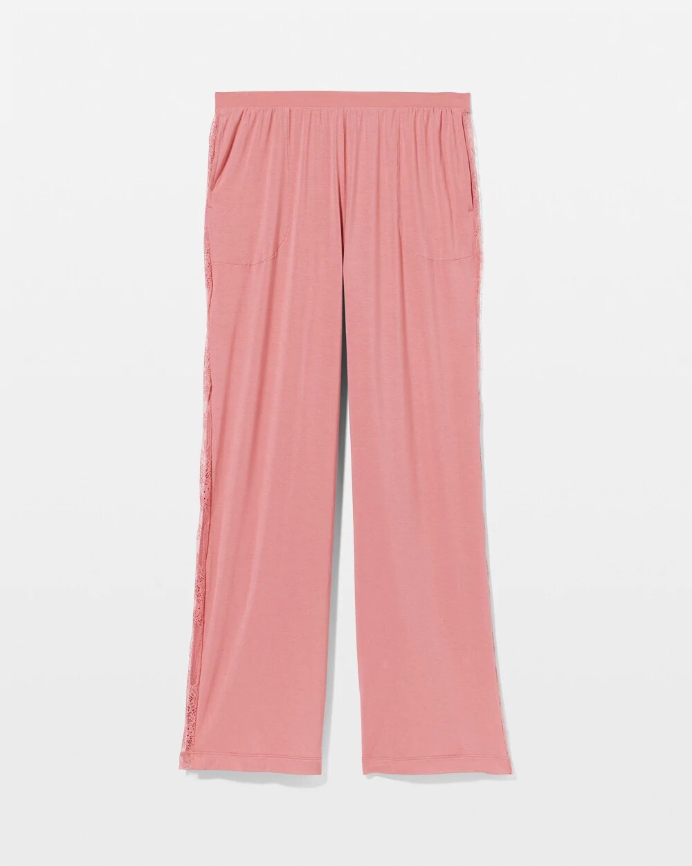 Lace Relaxed Wide Leg Pajama Pant - ANTIQUE PINK | Soma on sale