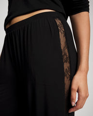 Lace Relaxed Wide Leg Pajama Pant - BLACK | Soma sale