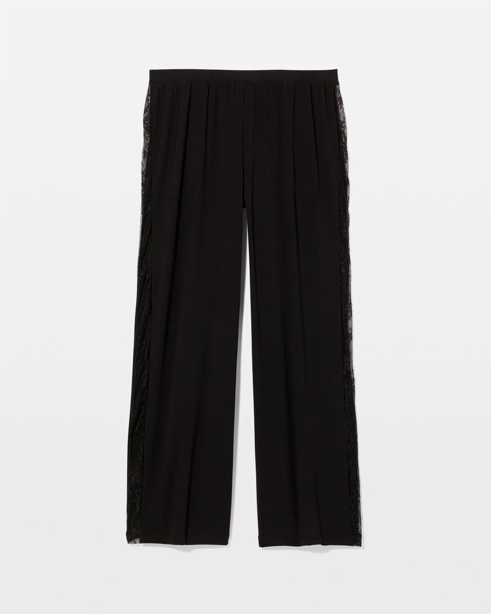 Lace Relaxed Wide Leg Pajama Pant - BLACK | Soma sale