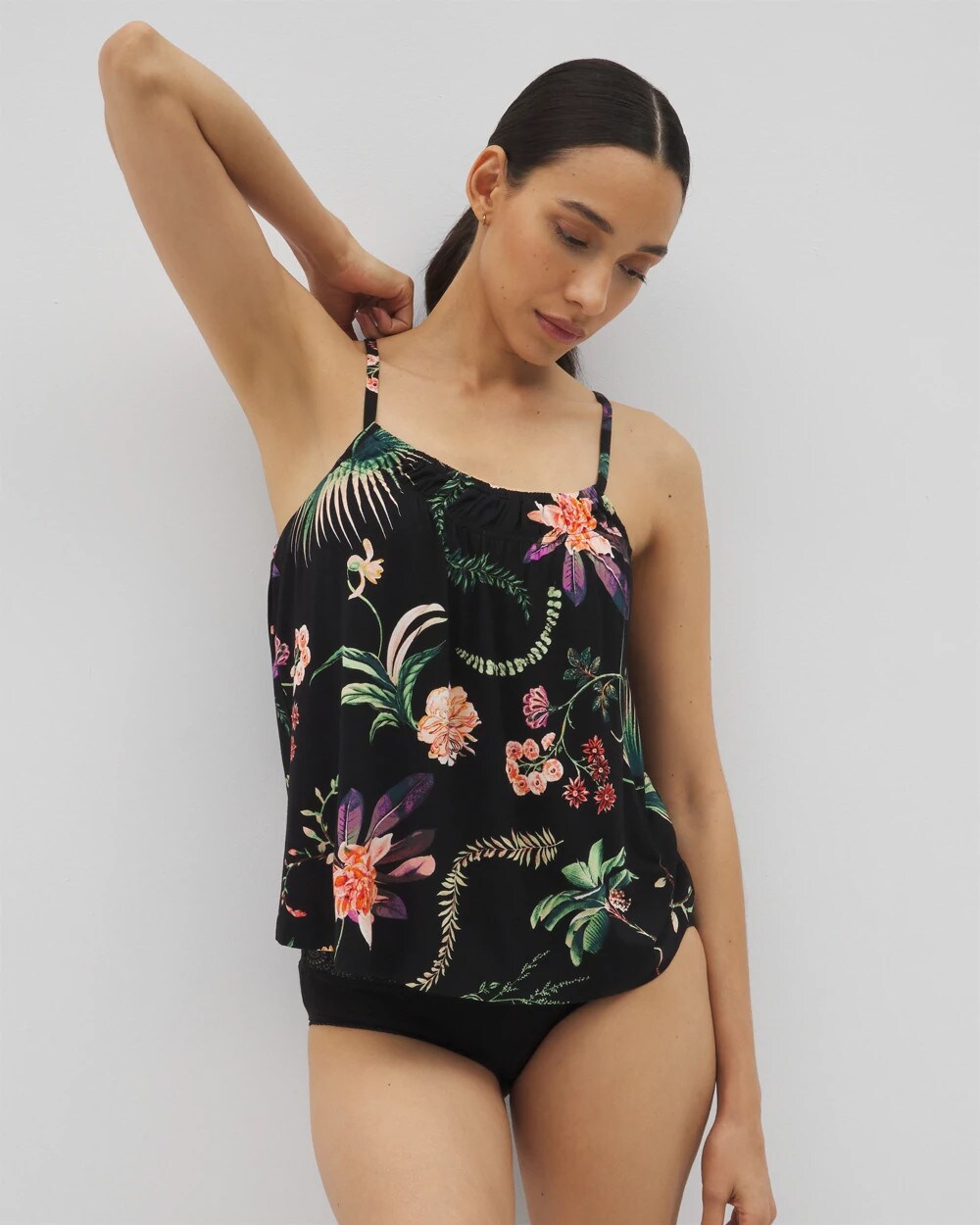 Pajama Cami - PARADISE PLUMES BLACK | Soma discount