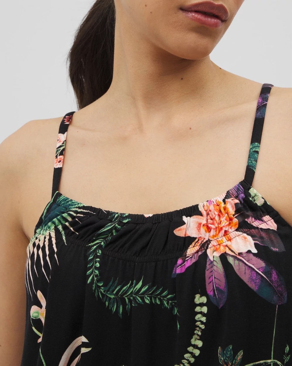 Pajama Cami - PARADISE PLUMES BLACK | Soma discount