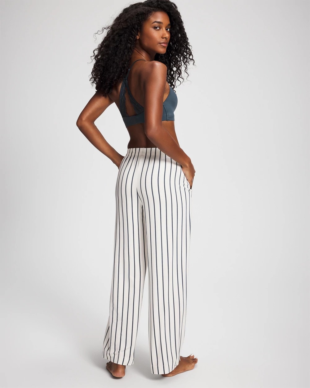 Printed Pajama Pant - UNWIND STRIPE CHAMPAGNE | Soma near me