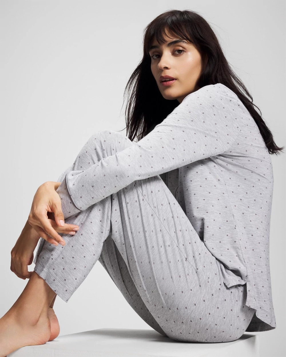 Ankle Pajama Pant - PEACEFUL DOT HEATHER | Soma Online