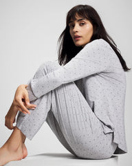 Ankle Pajama Pant - PEACEFUL DOT HEATHER | Soma Online