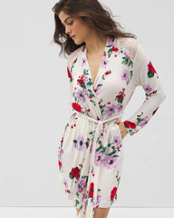 Short Robe With Lace - RHAPSODY FLORAL SUGAR | Soma for sale